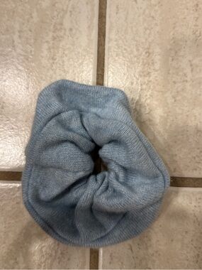 Light Blue Knit Scrunchie